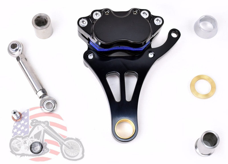 DNA Specialty Calipers & Parts DNA Black Front Right 11.5" Brake Caliper Springer Front End Harley Paughco