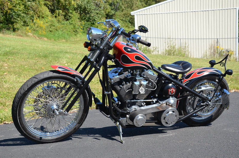 Black Springer Front End +2 Length Harley Davidson Sportster Bobber  Chopper - XHT Motor