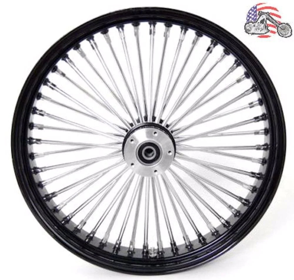 DNA Specialty Other Tire & Wheel Parts 21 3.5 52 Mammoth Fat Stainless Spoke Front Wheel Black Rim Harley Touring ABS