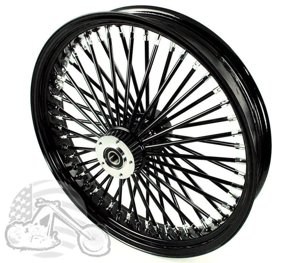 DNA Specialty Other Tire & Wheel Parts 21 X 3.5 52 Mammoth Fat Black Spoke Front Wheel 2008-2023 Harley Touring Bagger