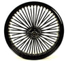 DNA Specialty Wheel 21 3.5 52 Mammoth Fat Spoke Black Front Wheel Rim Dual Disc 00-07 Harley Touring