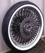 DNA Specialty Wheel Package Black 21 3.5 52 Fat Spoke Mammoth Front Wheel Tire Package Harley Touring 08+ NA