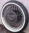 DNA Specialty Wheel Package Black 21 3.5 52 Fat Spoke Mammoth Front Wheel Tire Package Harley Touring 08+ NA