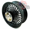 DNA Specialty Wheels & Rims 16 X 5.5 Black Out Rim 52 Fat Mammoth Spoke Rear Wheel Harley Touring Cush 09+
