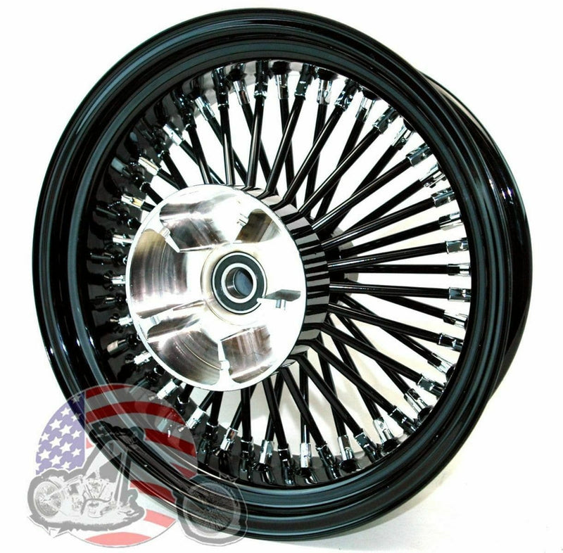DNA Specialty Wheels & Rims 16 X 5.5 Black Rim 52 Fat Mammoth Spoke Rear Wheel ABS Harley Touring Cush 09+