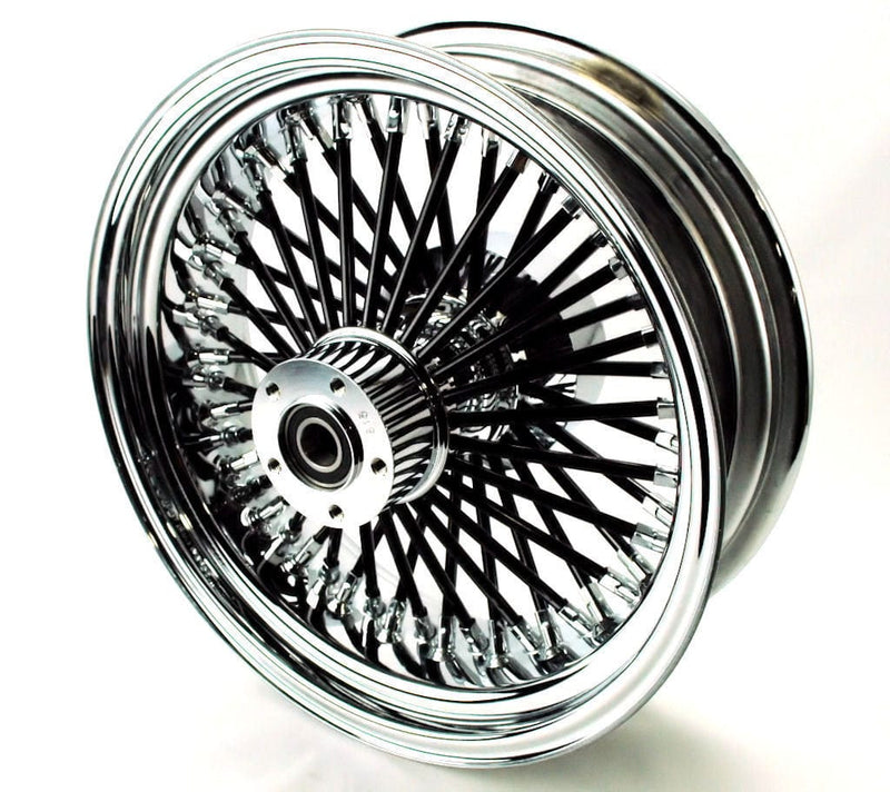DNA Specialty Wheels & Rims 16 X 5.5 Black Spoke Chrome Rim 52 Fat Mammoth Rear Wheel 09-2020 Harley Touring