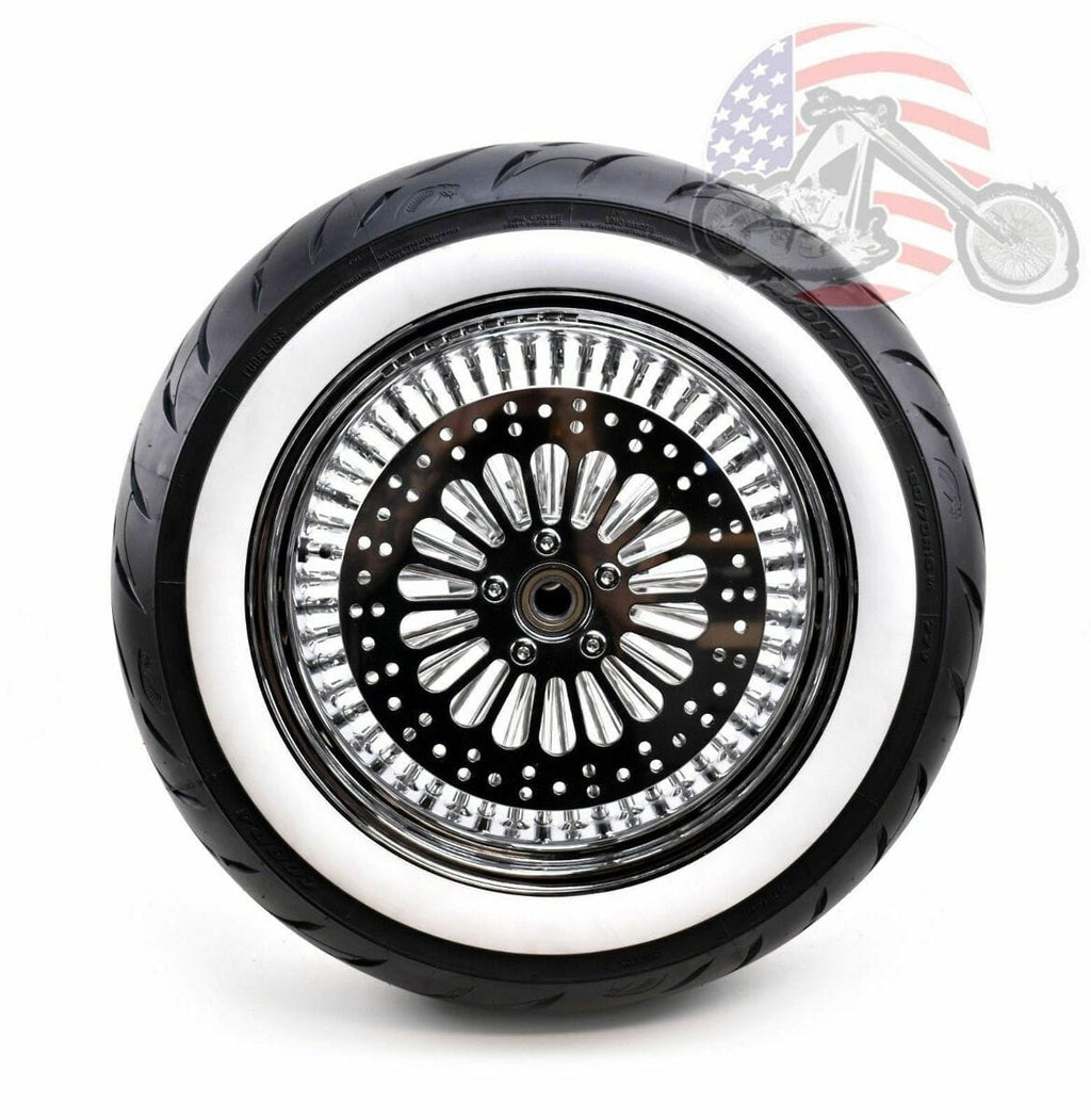 DNA Specialty Wheels & Tire Package 16 3.5 52 Fat Mammoth Spoke Rear Wheel Rim WW Tire Package Harley Touring 02-07