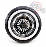 DNA Specialty Wheels & Tire Package 16 X 3.5 52 Fat Mammoth Spoke Rear Wheel Rim WWW Tire Package Harley XL Dyna
