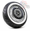 DNA Specialty Wheels & Tire Package 16 X 3.5 52 Fat Mammoth Spoke Rear Wheel Rim WWW Tire Package Harley XL Dyna