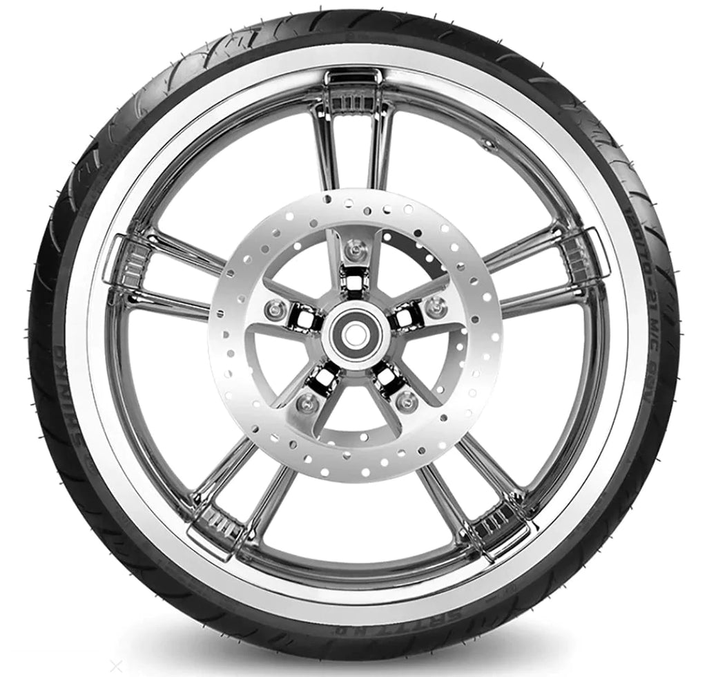 DNA Specialty Wheels & Tire Packages 21 3.5 Chrome Enforcer Billet Front Wheel Rim WW Tire Package Harley Touring 08+