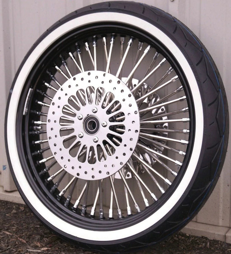 DNA Specialty Wheels & Tire Packages Black 21 3.5 52 Fat Spoke Mammoth Front Wheel Tire Package Harley Touring ABS WW