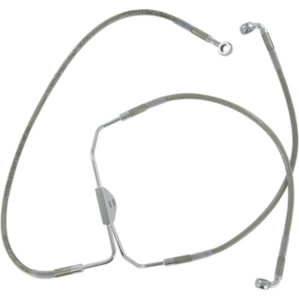 Drag Specialities Brake Lines & Hoses 15 3/8 23" Braided Stainless Brake Line Upper Harley Touring 08-13 OE 43350-08