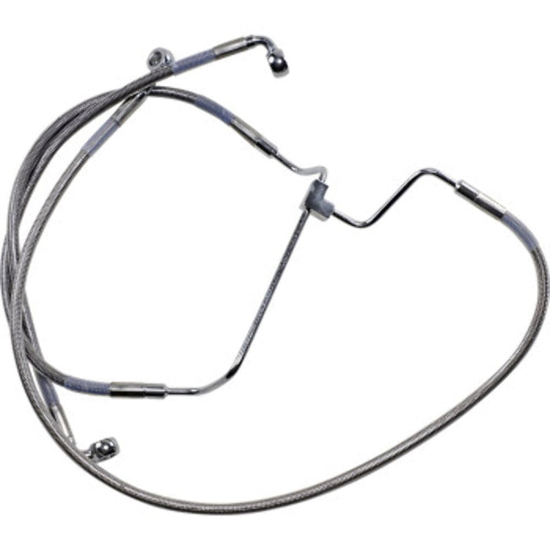 Drag Specialities Brake Lines & Hoses +4 Extended Length Braided Stainless Steel Upper Brake Line Harley Touring 14-19