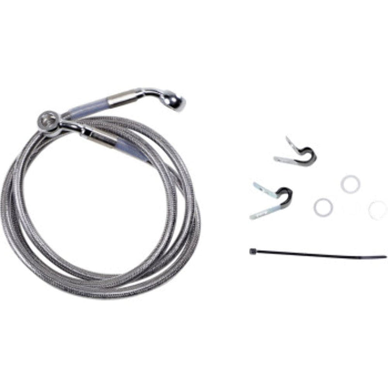 Drag Specialities Brake Lines & Hoses +6" 47 3/4" Extended Braided Stainless Upper Brake Line Harley Sportster XL 16+