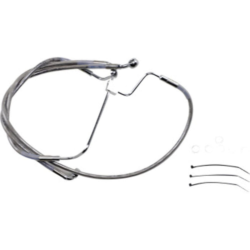 Drag Specialities Brake Lines & Hoses +6" Extended Over Stock Stainless Steel Upper Brake Line Harley Touring 14-19