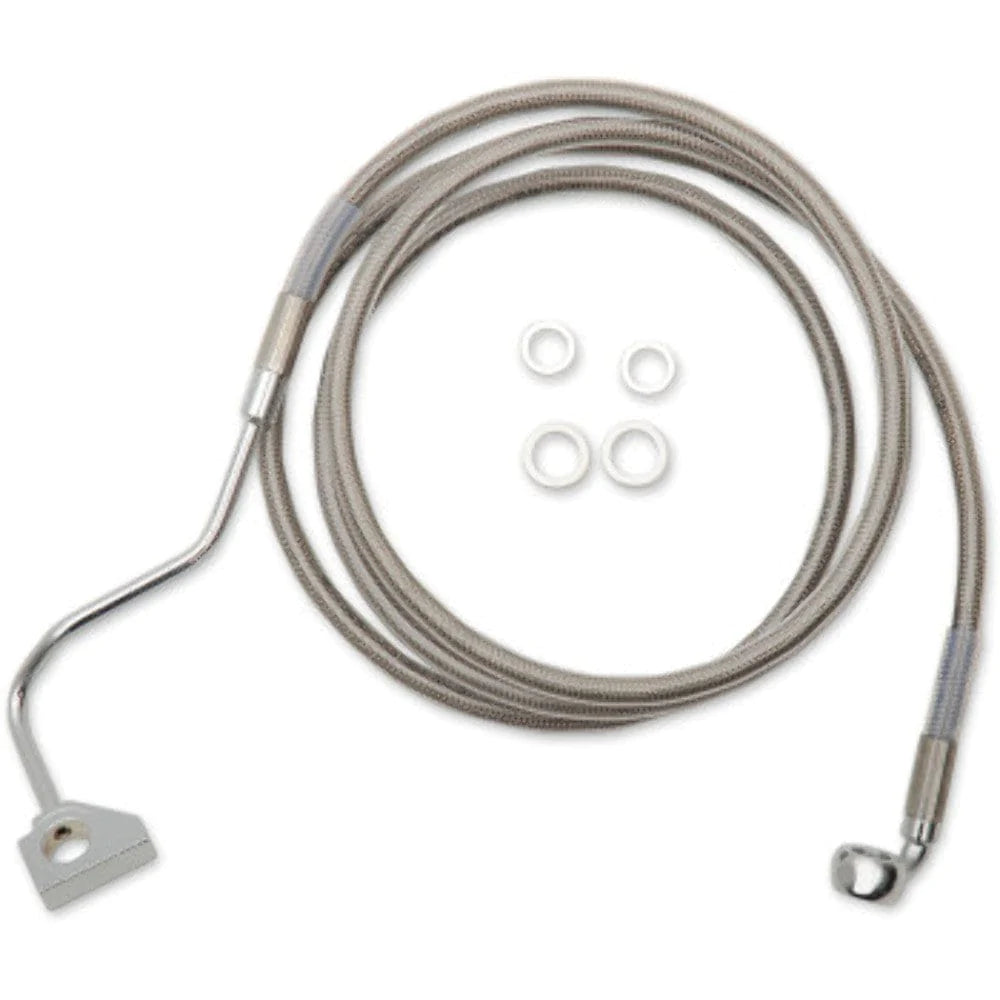 Drag Specialities Brake Lines & Hoses 72 1/2 +8 Extended Stainless Steel Upper Brake Line Harley Touring 15+ FLTRX ABS