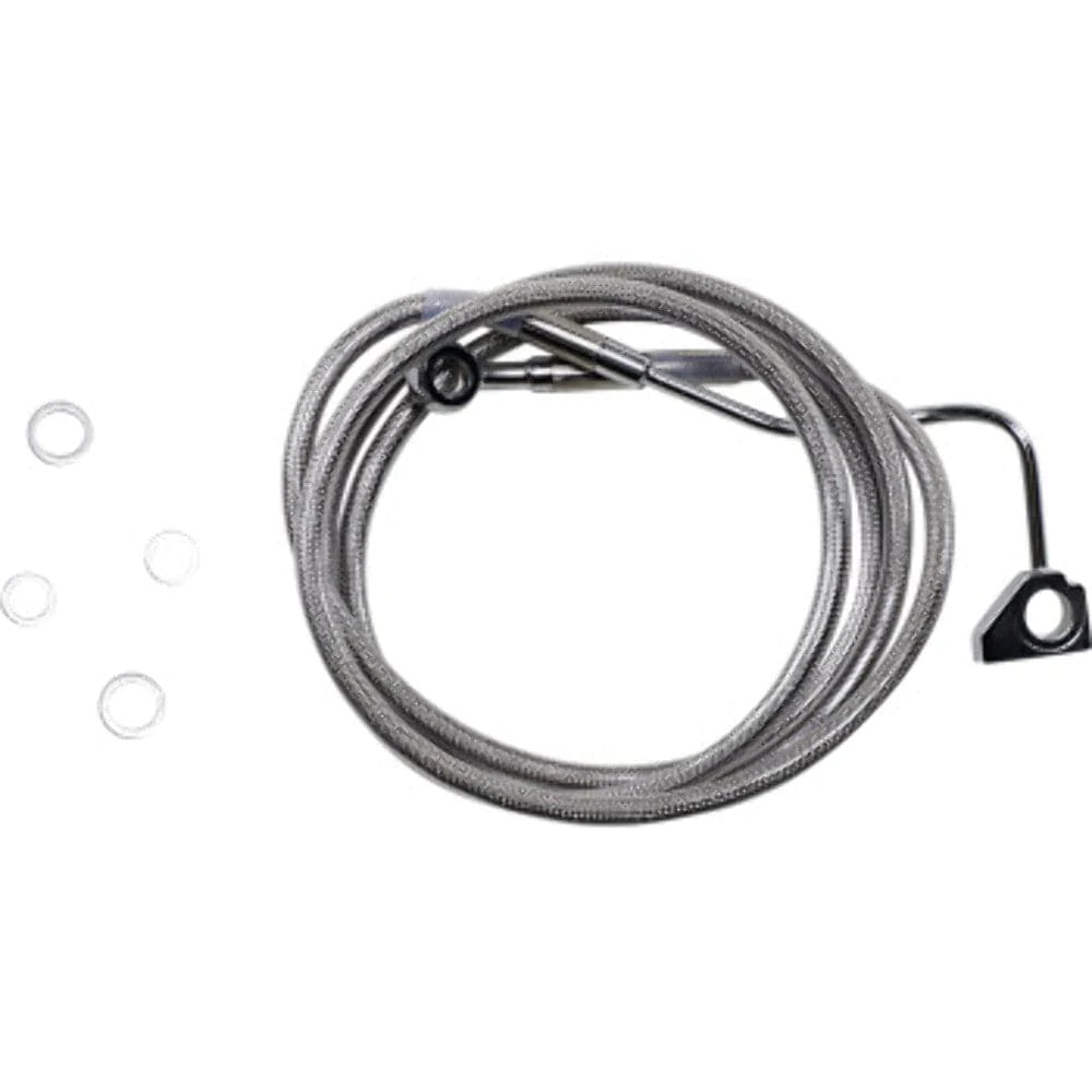 Drag Specialities Brake Lines & Hoses 74 1/2 +10"  Extended Stainless Steel Upper Brake Line Harley Touring 14+ ABS