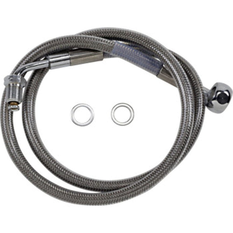 Drag Specialities Brake Lines & Hoses +8 29 1/2 Extended Length Stainless Upper Brake Line Harley Softail 18+ FXBR ABS