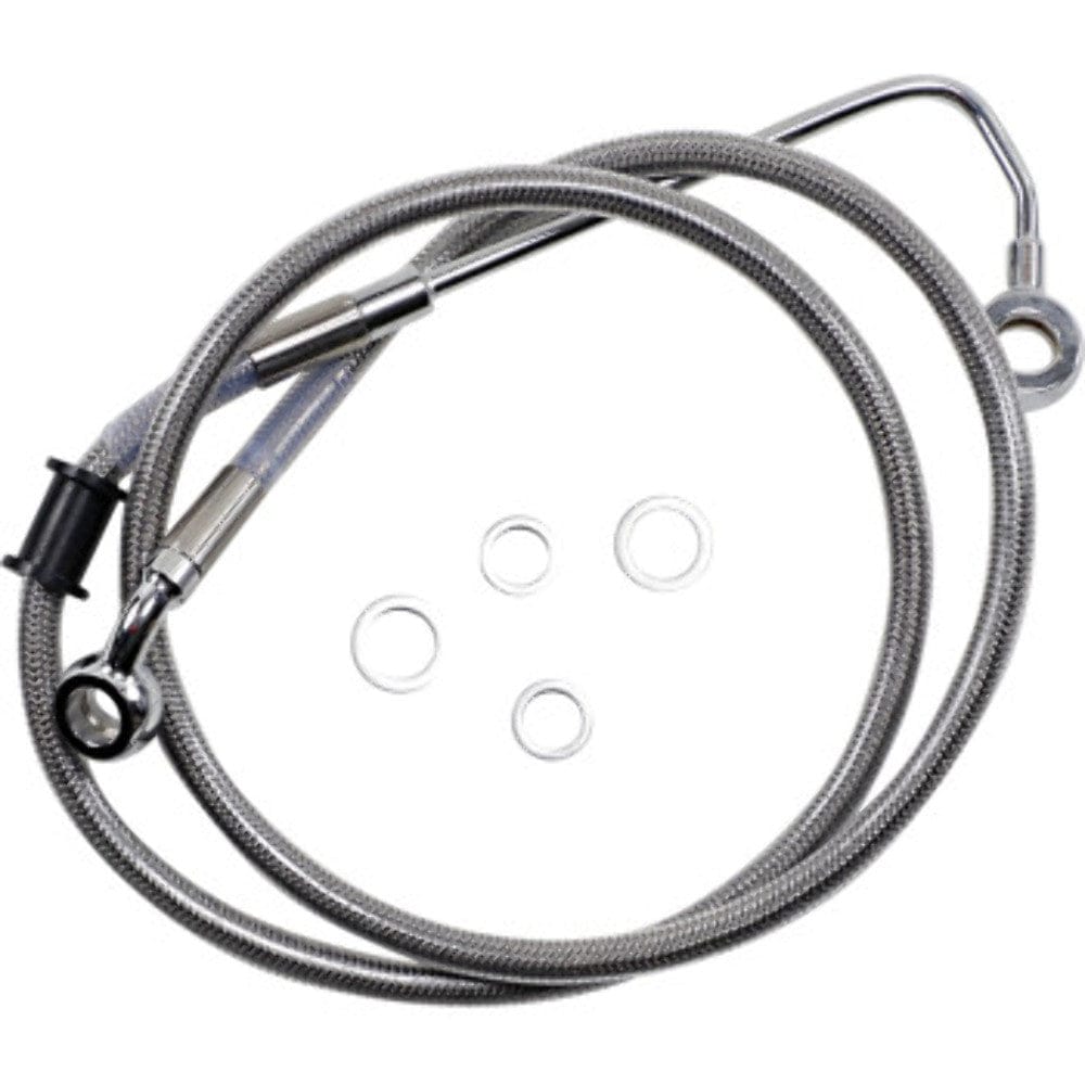 Drag Specialities Brake Lines & Hoses +8" 42"  Extended Braided Stainless Upper Brake Line Harley Softail 15-17 ABS