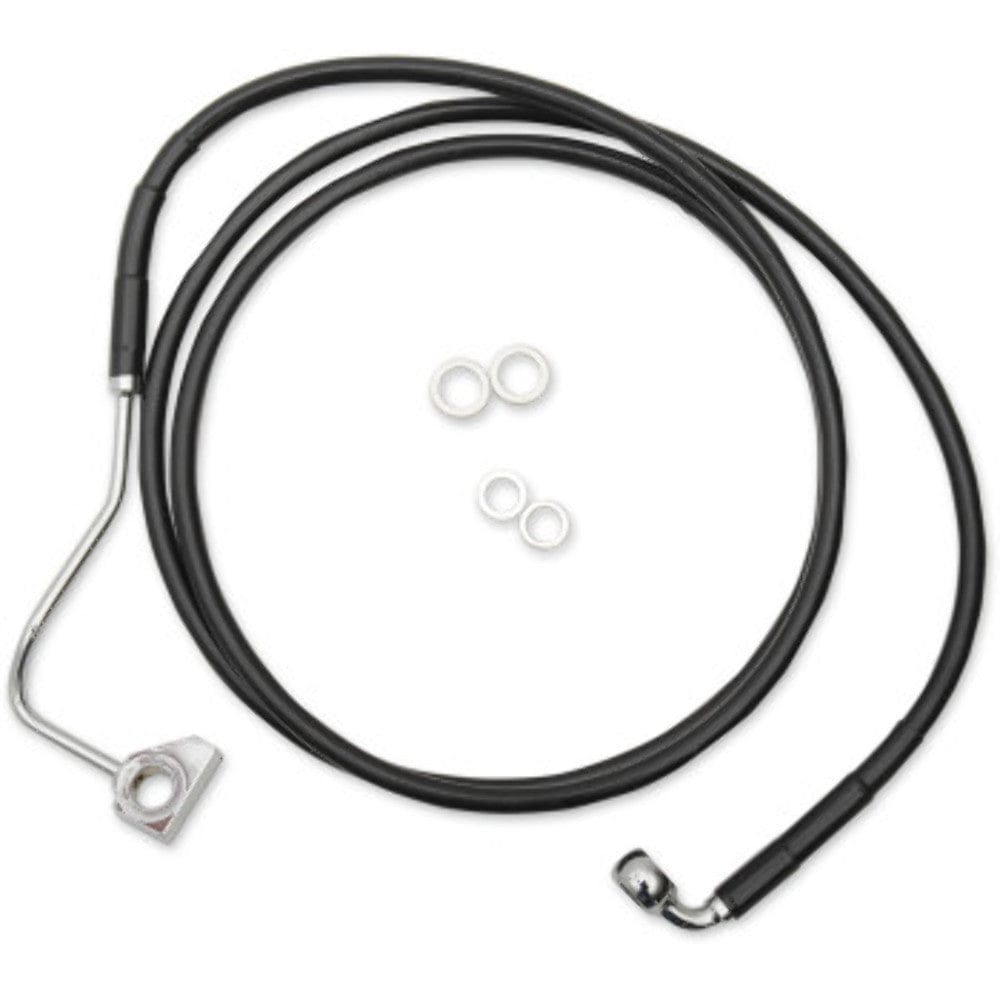 Drag Specialities Brake Lines & Hoses +8" 72 1/2" Extended Black Vinyl Upper Brake Line Harley Touring FLTRX 15+ ABS