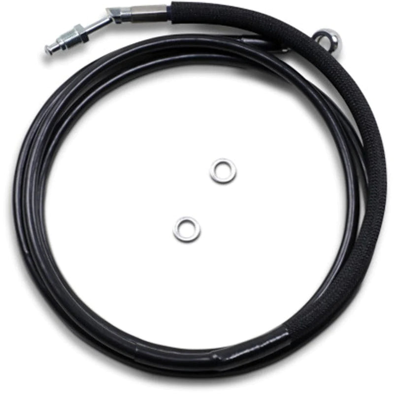 Drag Specialities Clutch Cables 72 1/8" Black Vinyl +2 Extended Hydraulic Clutch Cable Harley Touring 17+ FLTR