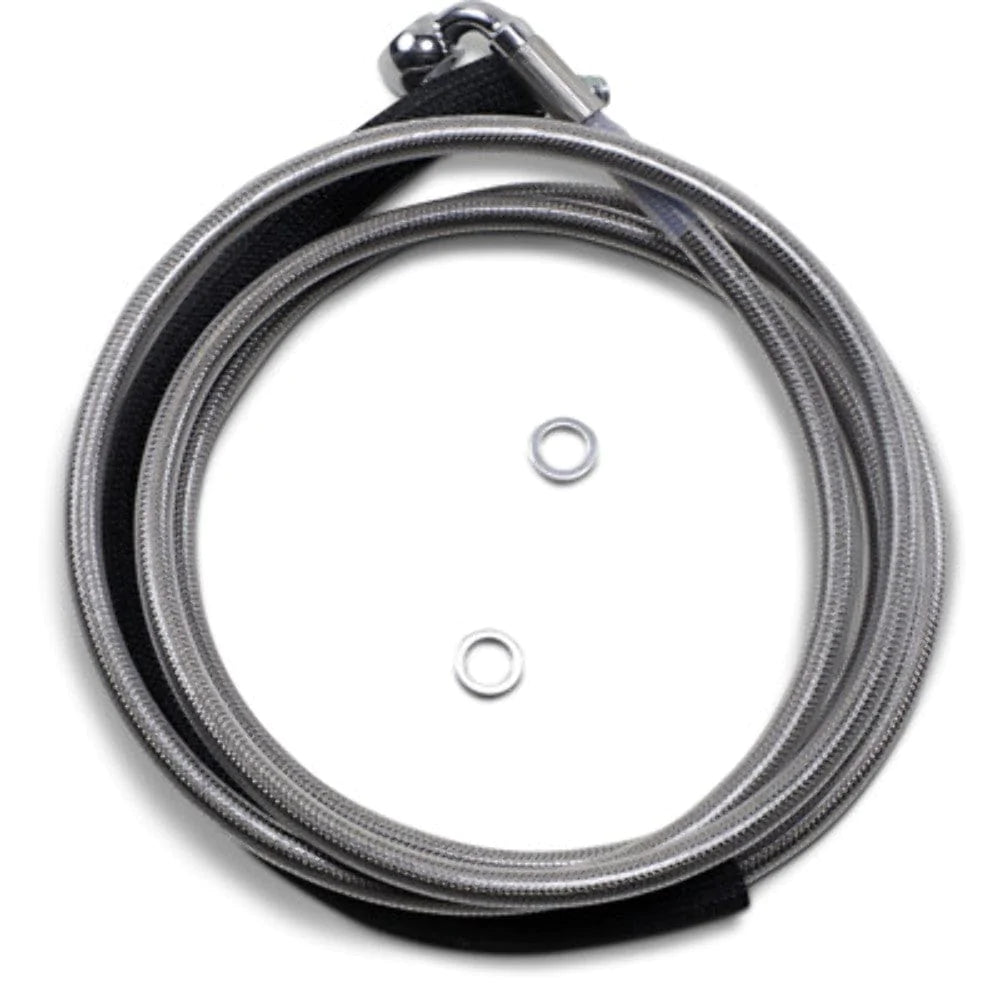 Drag Specialities Clutch Cables 74 1/8" Clear Coated Stainless 4+ Over Hydraulic Clutch Cable Harley FLTRX/S 17+