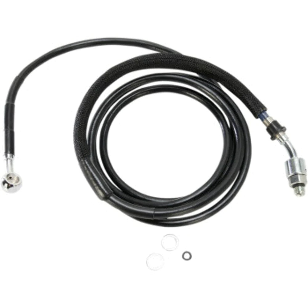 Drag Specialities Clutch Cables 80 1/8 Black Vinyl +10 Extended Hydraulic Clutch Line Harley Touring 13-16 CVO