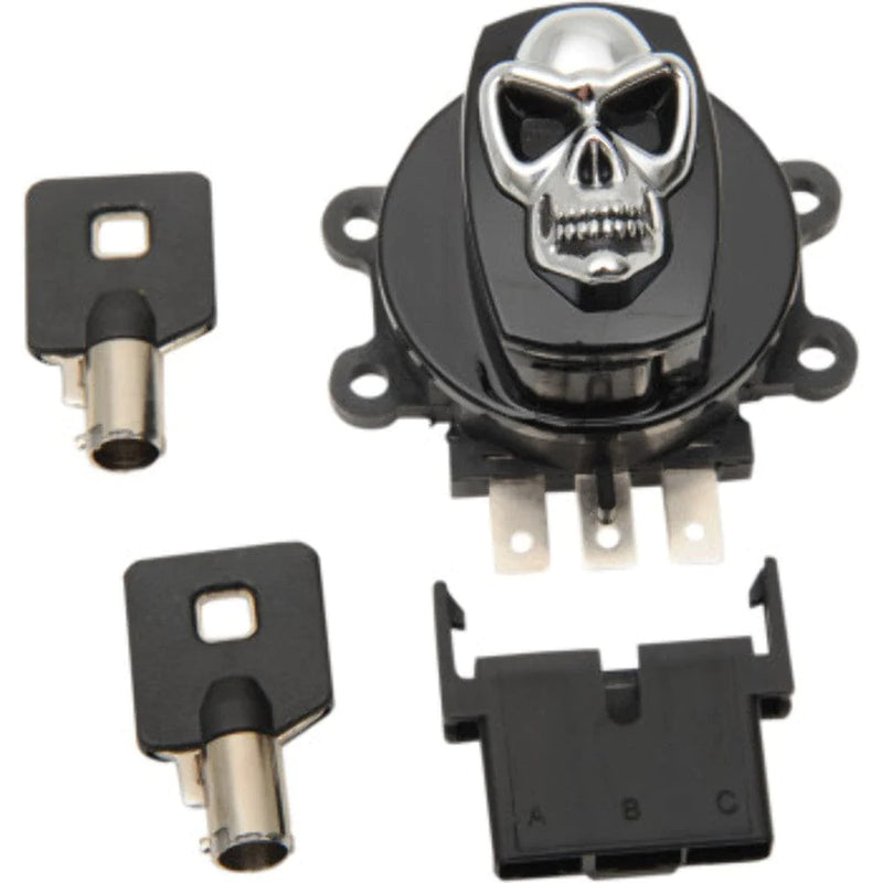 Drag Specialities Other Electrical & Ignition Black Key Skull Ignition Switch Harley Dyna Wide Glide Road King Softail