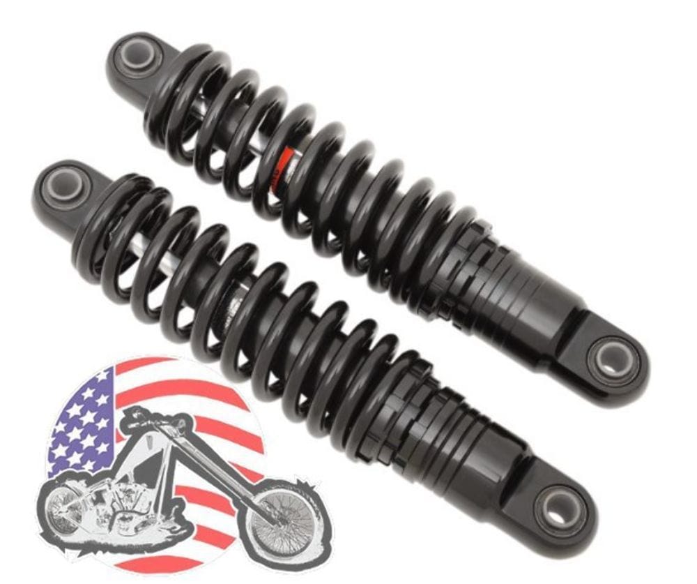 Drag Specialities Shocks Black 11" Rear Coil Overs Shocks Ride Adjustable Harley Sportster Nitrogen Gas