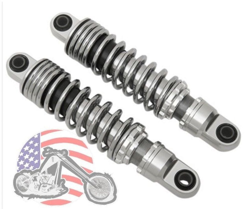 Drag Specialities Shocks Chrome 11" Rear Coil Overs Shocks Ride Height Adjustable Harley Dyna 1991-2017