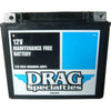 Drag Specialties Batteries Drag Battery AGM Glass Mat Motorcycle Harley Softail FXR Sportster Shovelhead
