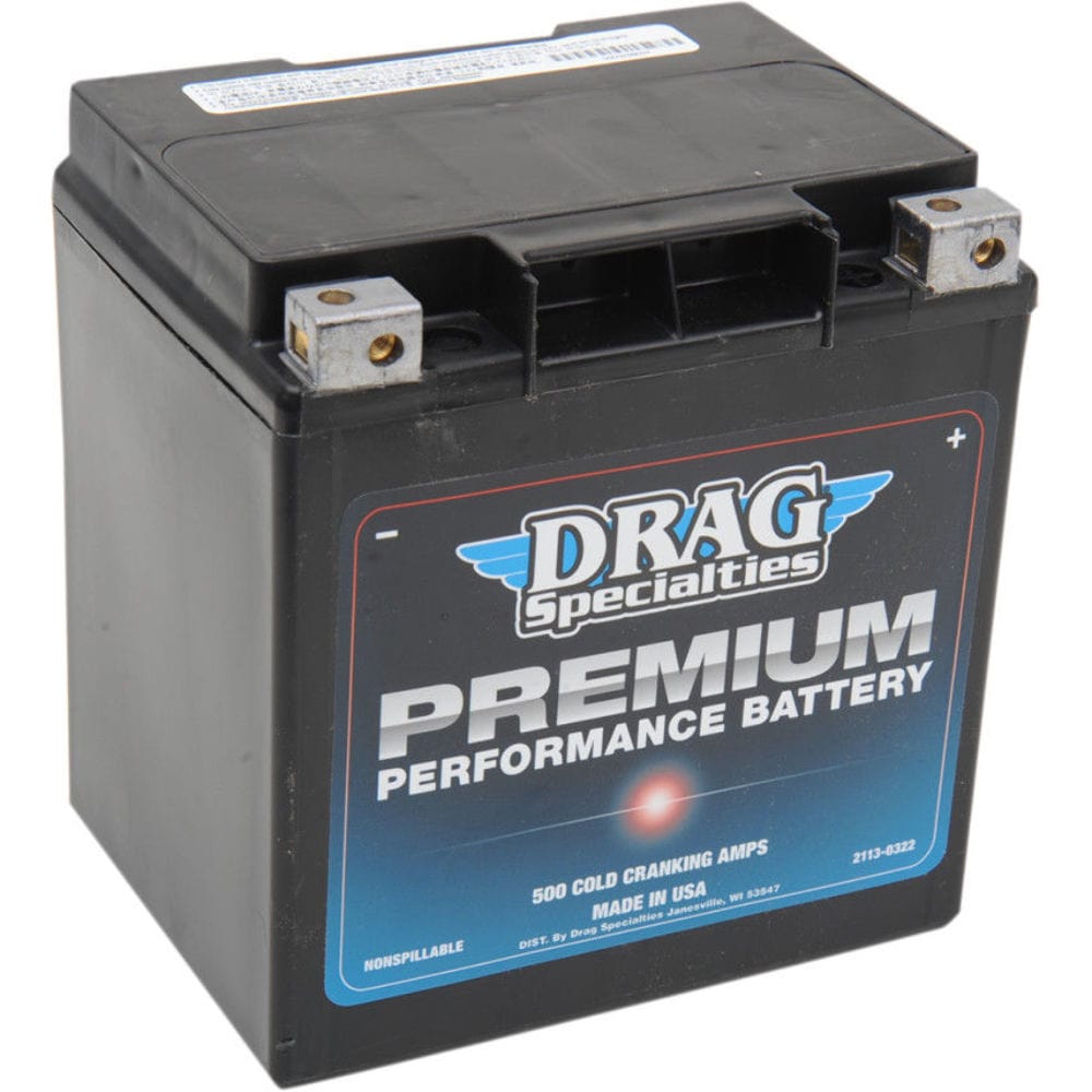 Drag Specialties Batteries Drag Premium Performance AGM 500 CCA GYZ32 Battery Harley Touring Bagger Dresser