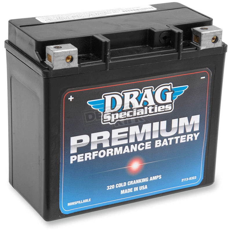 Drag Specialties Batteries Drag Specialties Premium Performance 320 CCA 20H Battery Harley Softail FXR XL