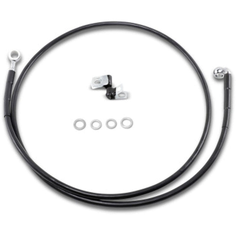 Drag Specialties Brake Lines & Hoses +10" 55 1/4" Extended Length Black Vinyl Upper Brake Line Harley Softail 99-07