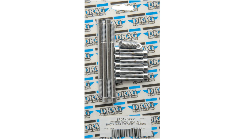 Drag Specialties Drag Primary Cover Socket Bolt Kit Chrome Smooth Harley Touring Bagger 07-16