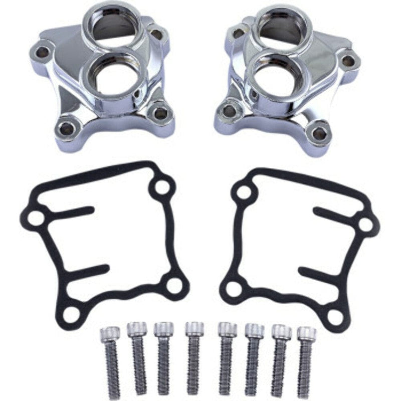 Drag Specialties Drag Specialties Chrome Lifter Tappet Block Covers Kit Harley Touring Softail TC