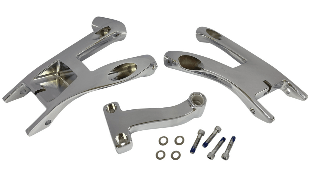 Drag Specialties Chrome Rider Passenger Floorboard Mount Kit 18+ Harle ...