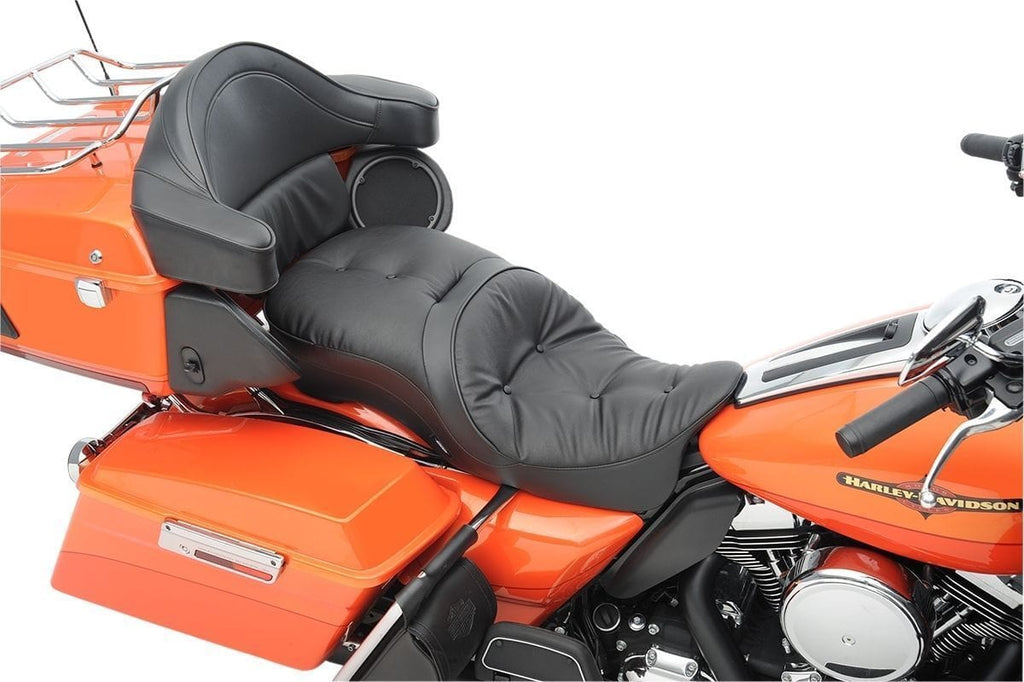 Drag Specialties Drag Specialties Large Pillow Black Vinyl Seat Harley Touring Dresser Bagger