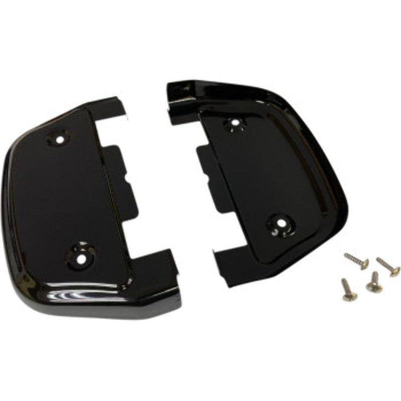 Drag Specialties Foot Pegs & Pedal Pads Drag Specialties Black Passenger Floorboard Covers Harley 86-20 Touring Softail