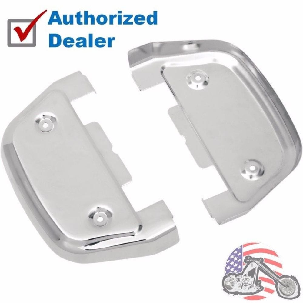 Drag Specialties Foot Pegs & Pedal Pads Drag Specialties Chrome Passenger Floorboard Covers Harley 86-20 Touring Softail