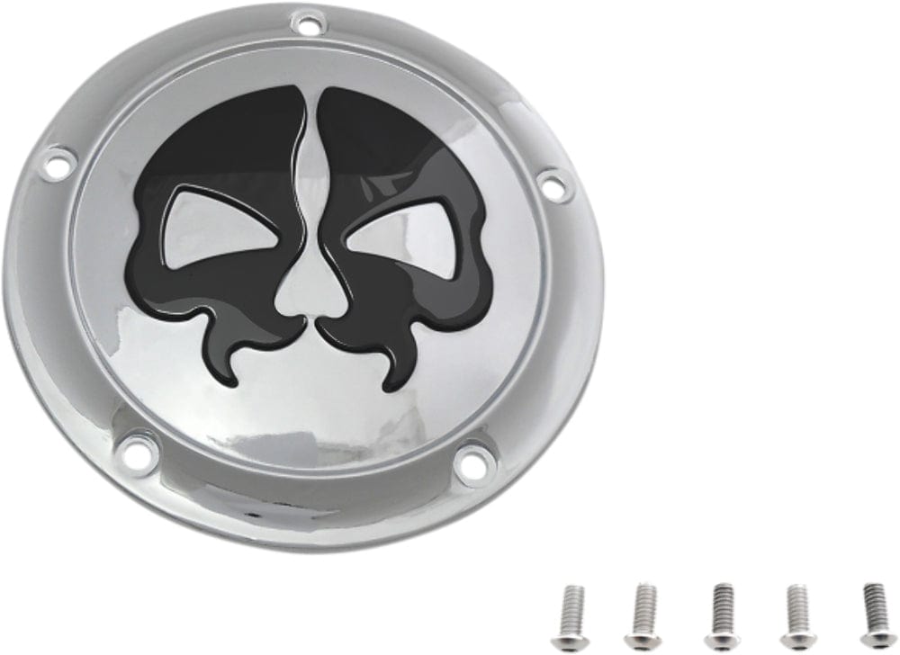 Drag Specialties Other Body & Frame Drag Specialties Black Skull Derby Cover Accent Chrome 99-18 Big Twin Harley