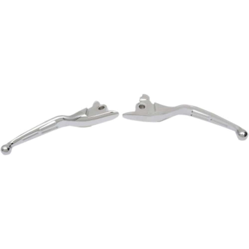 Drag Specialties Other Handlebars & Levers Drag Specialties Chrome Slotted Wide Blade Levers Set Pair Harley Touring 17-20
