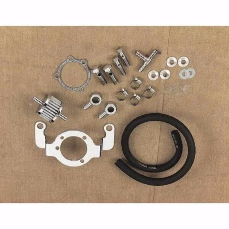 Drag Specialties Other Intake & Fuel Systems Chrome Air Cleaner Crankcase Breather Carburetor Support Bracket Kit 93Up Harley