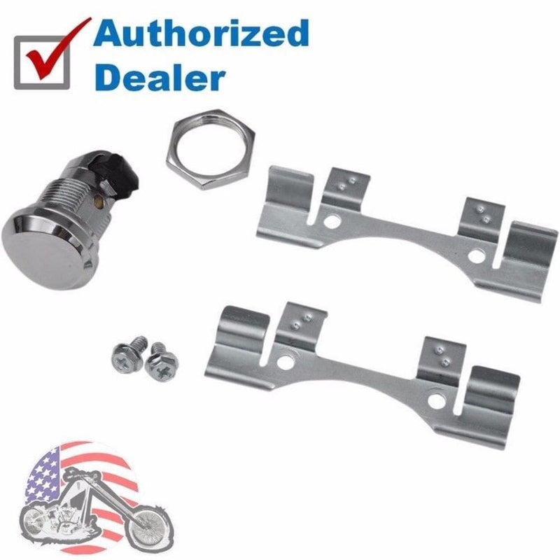 Drag Specialties Other Motorcycle Accessories Drag Specialties Chrome Push Button Fuel Door Latch Kit Harley 1992-2020 Touring