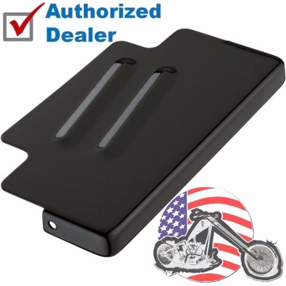 Drag Specialties Other Motorcycle Accessories Drag Specialties Gloss Black Slotted Top Battery Box Cover Harley Dyna 1991-1996