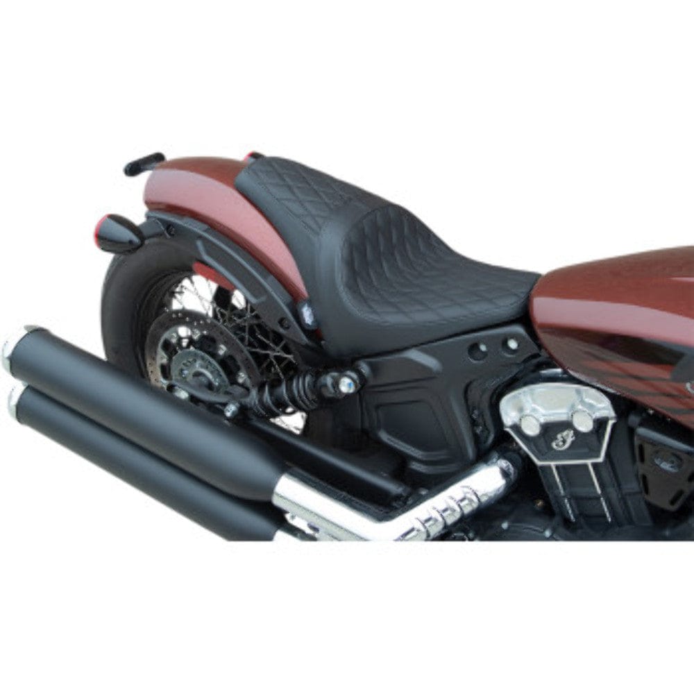 Drag Specialties Seats Drag Specialties Black 3/4 Front Solo Seat Diamond Indian Scout Bobber 18-20