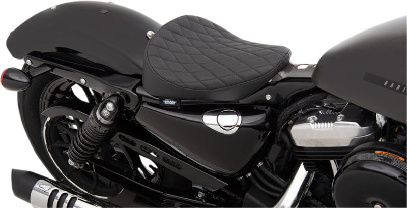Drag Specialties Seats Drag Specialties Bobber Style Solo Diamond Stitch Seat Harley 10+ Sportster XL
