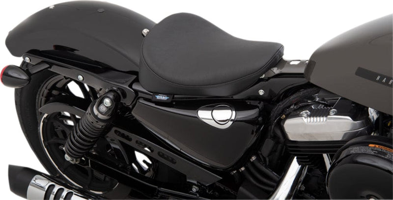 Drag Specialties Seats Drag Specialties Bobber Style Solo Smooth Black Vinyl Seat Harley 10+ Sportster