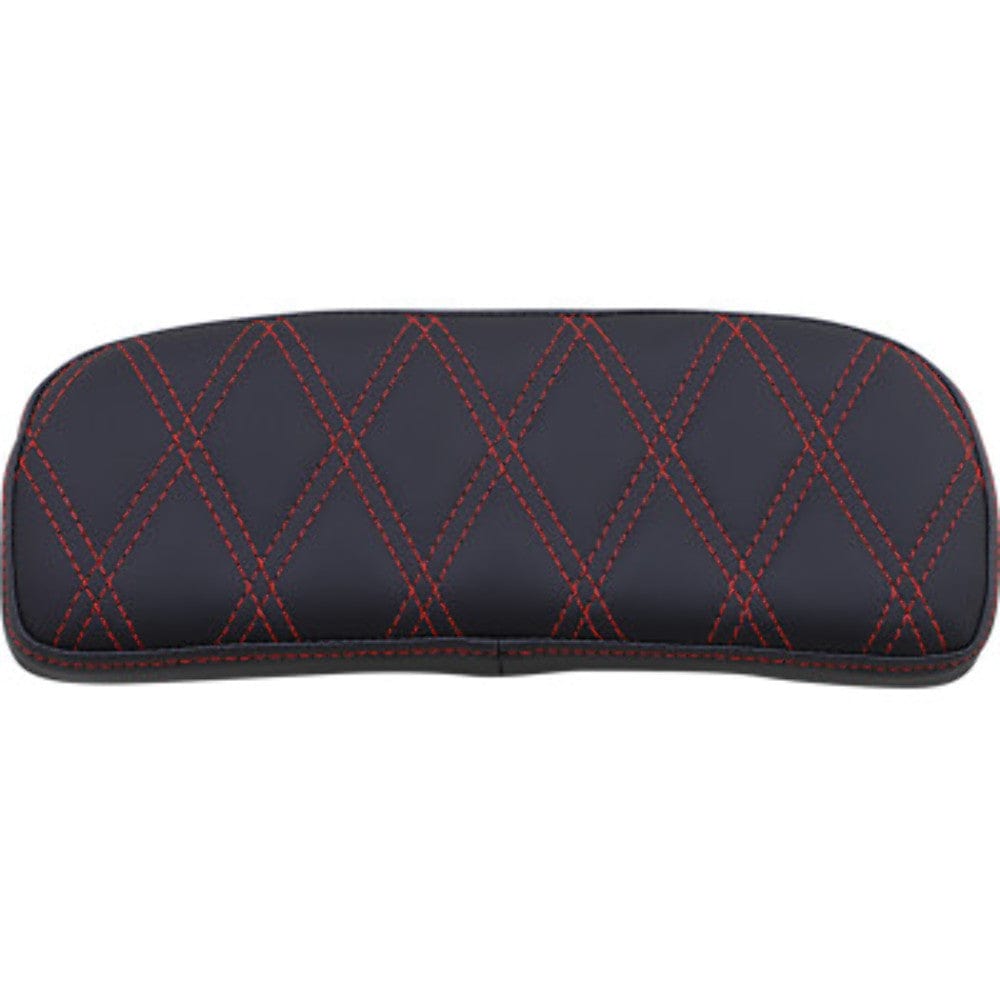 Drag Specialties Seats Drag Specialties Chopped Tour Pak Pack Red Diamond Stitch Backrest Pad Harley