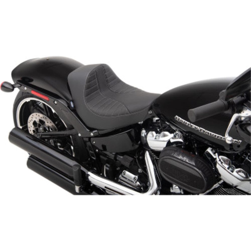 Drag Specialties Seats Drag Specialties EZ Mount Silver Scorpion Solo Seat Harley 18+ Softail Breakout